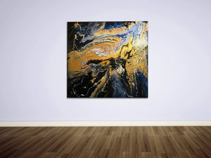 Midnight Blue Painting, 24 x 24 inches.