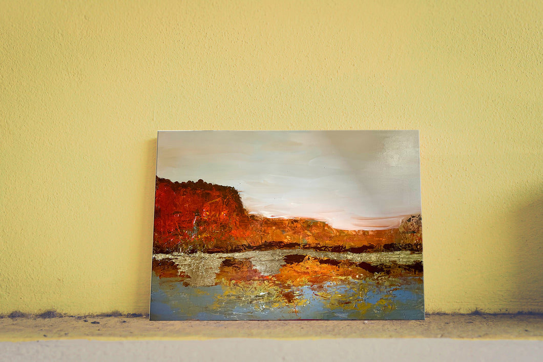 The Mesa 24 x 36 original acrylic painting with gold leaf