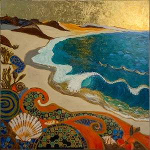 Golden Beach  a la Klimt