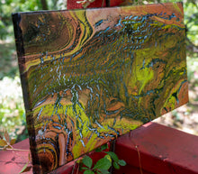 Load image into Gallery viewer, Bronze/green gold Textured painting
